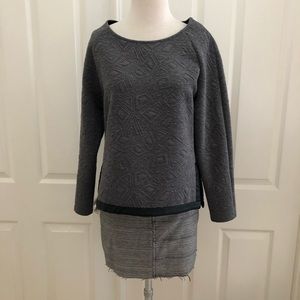ROMWE Grey Geometric Sweater Top